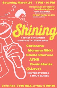 Shining: Local Music & Item Donation Drive @ Cafe Red | Seattle | Washington | United States
